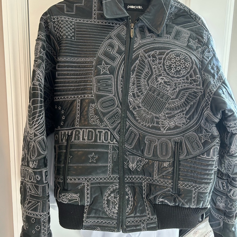 Leather Limited Music Jacket Pelle Pelle World Tour Hip Hop Men’s or Ladies